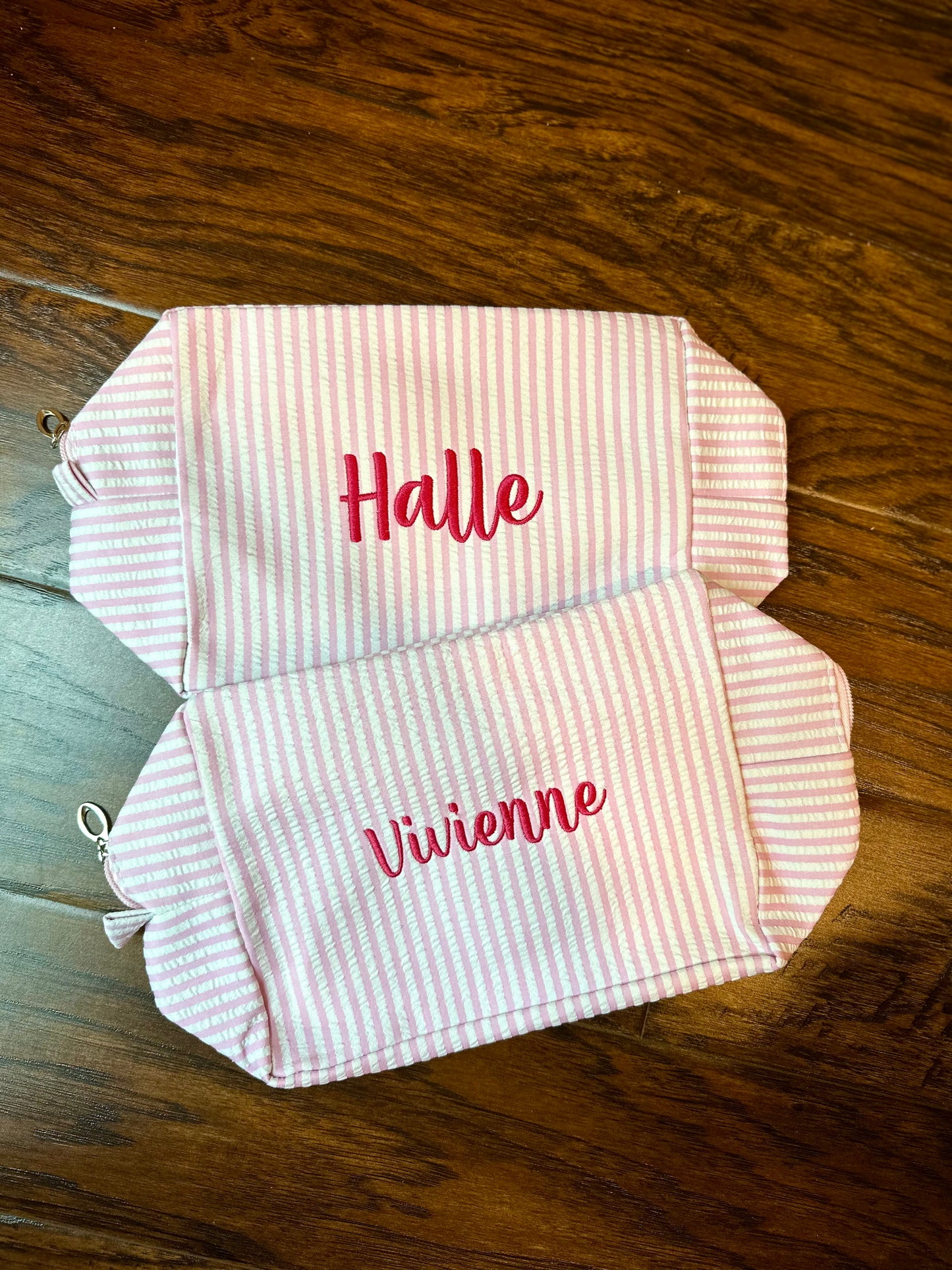 Personalized Seersucker Pouch