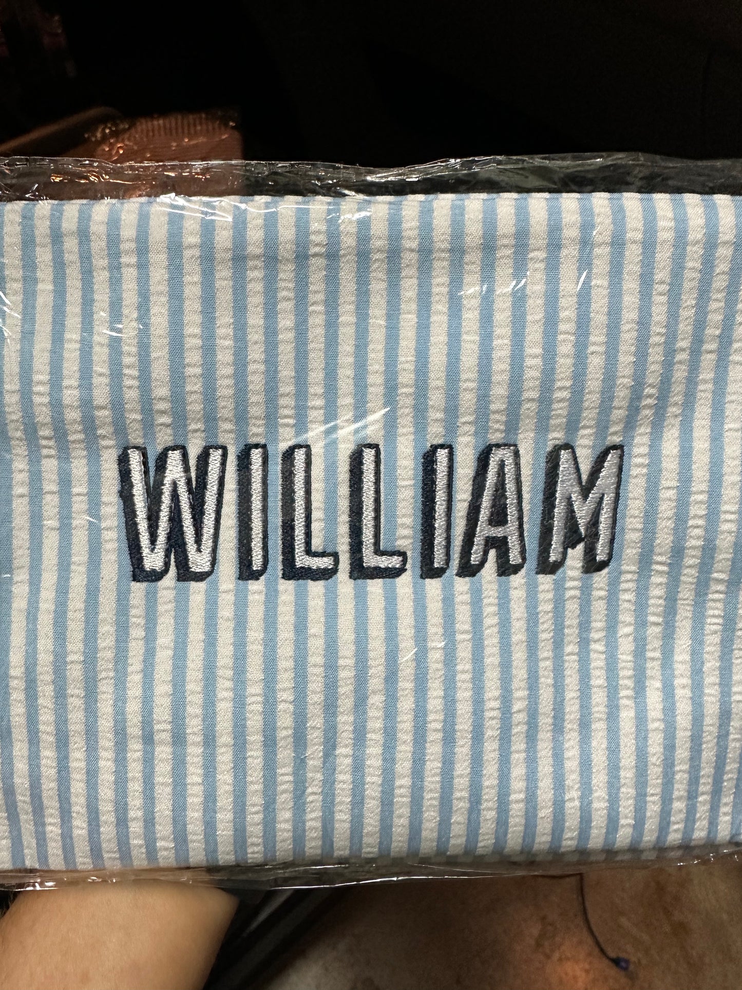 Personalized Seersucker Pouch